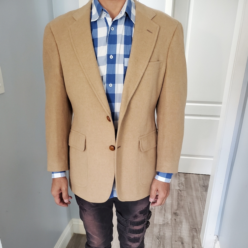 100% camel hair jacket, blazer, top men S,